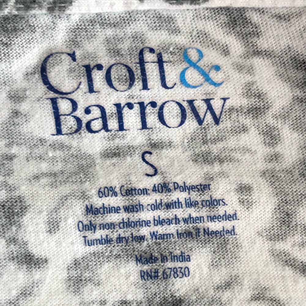 Croft & Barrow Gray/Black Women’s Short Sleeves Buttons Down Shirt Sz S - Picture 10 of 10
